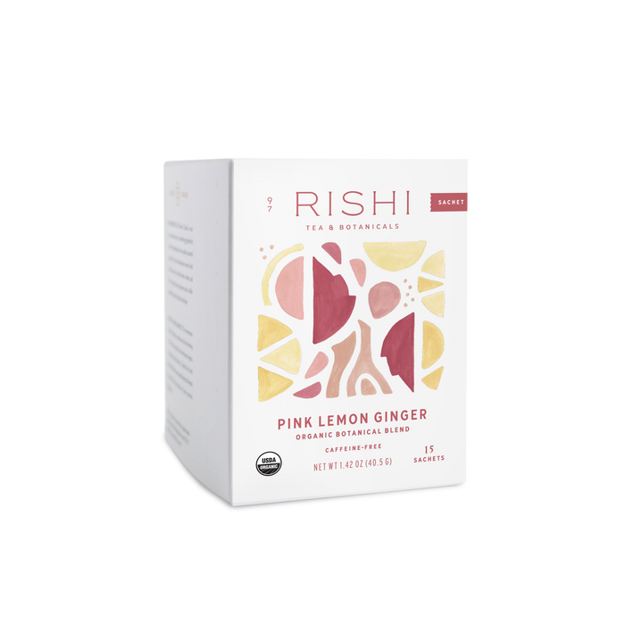 Rishi Tea & Botanicals - Pink Lemon Ginger Organic Herbal Tea Sachets