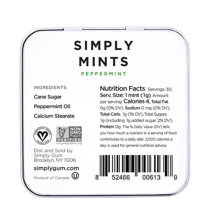 Peppermint Simply Mints – Naturally Flavored Breath Mints | No Aspartame