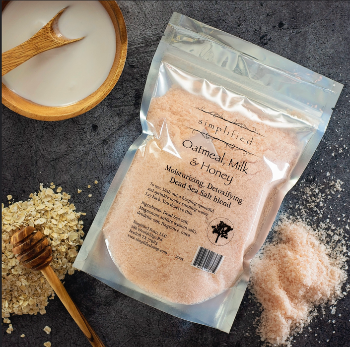 Simplified Soap - 20oz Dead Sea Salt Bag: Oatmeal Milk & Honey