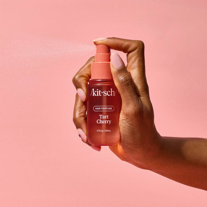 Kitsch Hair Perfume – Tart Cherry Hair Mist with Odor-Eliminating Technology (Juicy Cherry & Soft Sweet Notes, Clean Deodorizing Hair Fragrance)