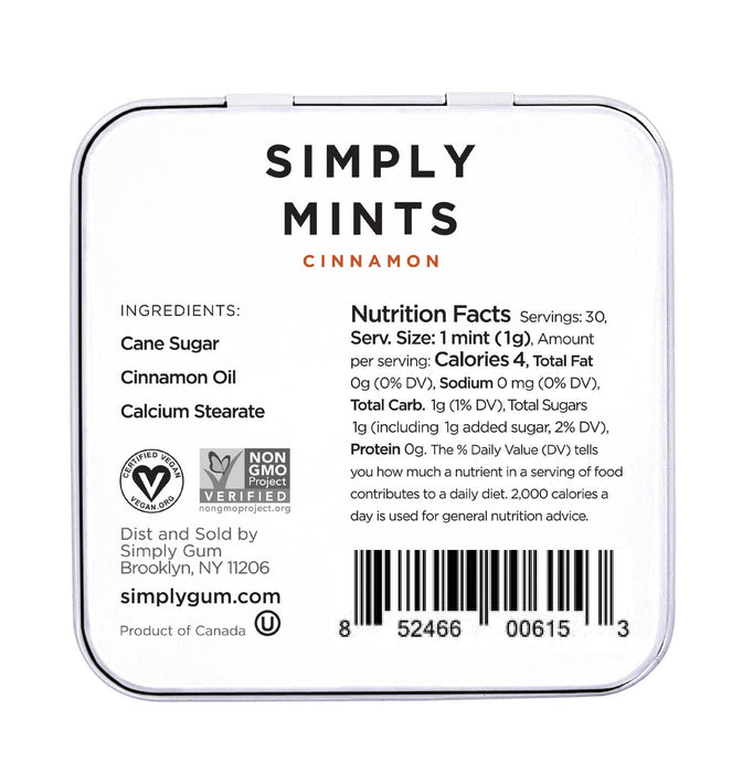 Cinnamon Mint Simply Mints – Naturally Flavored Breath Mints | No Aspartame