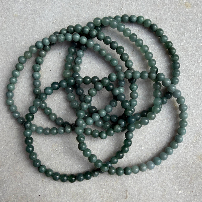 KayleeNYC - Natural 4mm Guatemala Jade Stretch Bracelets