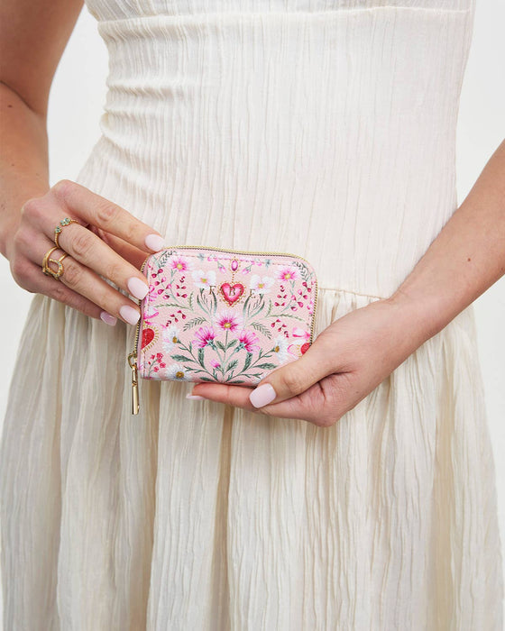 Fable England UK - Floral Heart Pink Purse