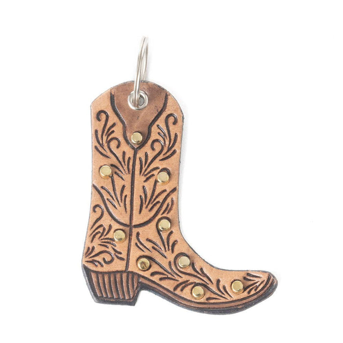 Myra Bag - Saddleblossom Leather Key Fob in Spiced Tan