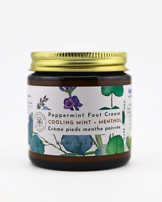 Blooming Wild Botanicals - Cooling Peppermint Foot Cream: Full Sized Jar 3.75 oz