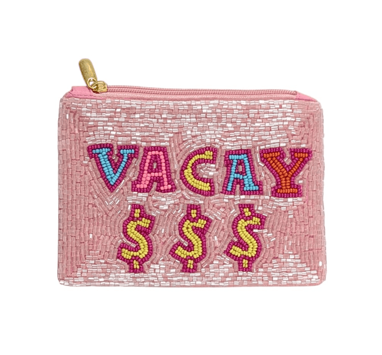 Nima Accessories Inc - Ladies VACAY Themed Fully Beaded Coin Purse