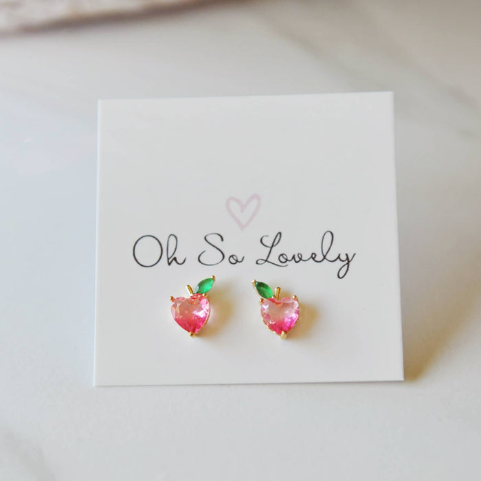 Oh So Lovely - Peach Stud Earrings