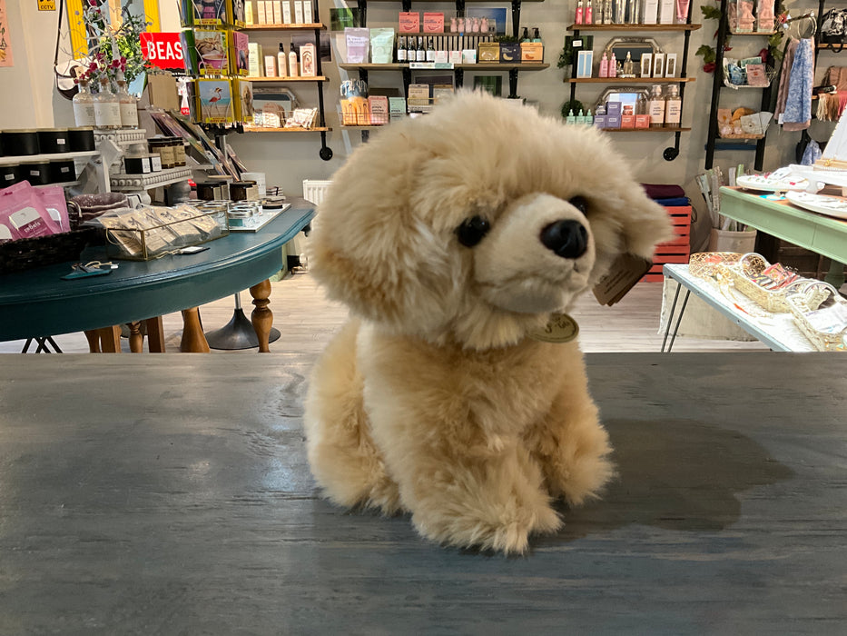 Aurora Miyoni Golden Retriever Puppy Plush – Eco-Friendly Stuffed Animal, Realistic Sitting Dog Toy, Soft Puppy Gift for Kids & Dog Lovers