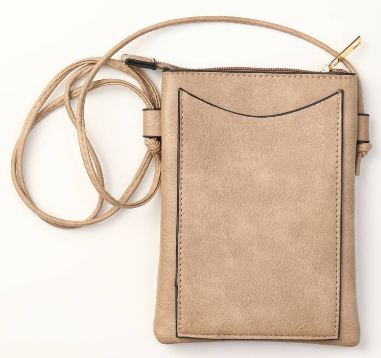Shine Mark Accessories - Sand - Butterfly Cut Crossbody Bag