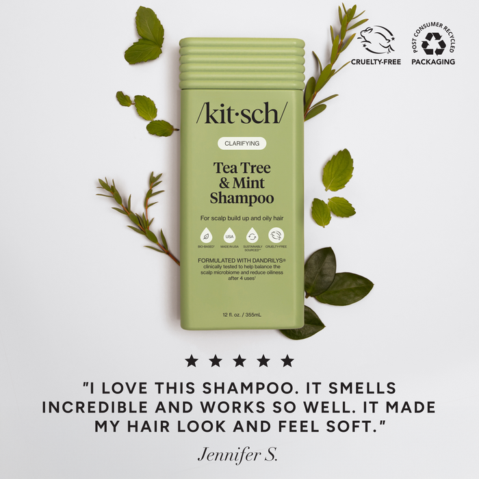 Kitsch Tea Tree & Mint Clarifying Shampoo | Scalp Reset for Oily Hair & Buildup