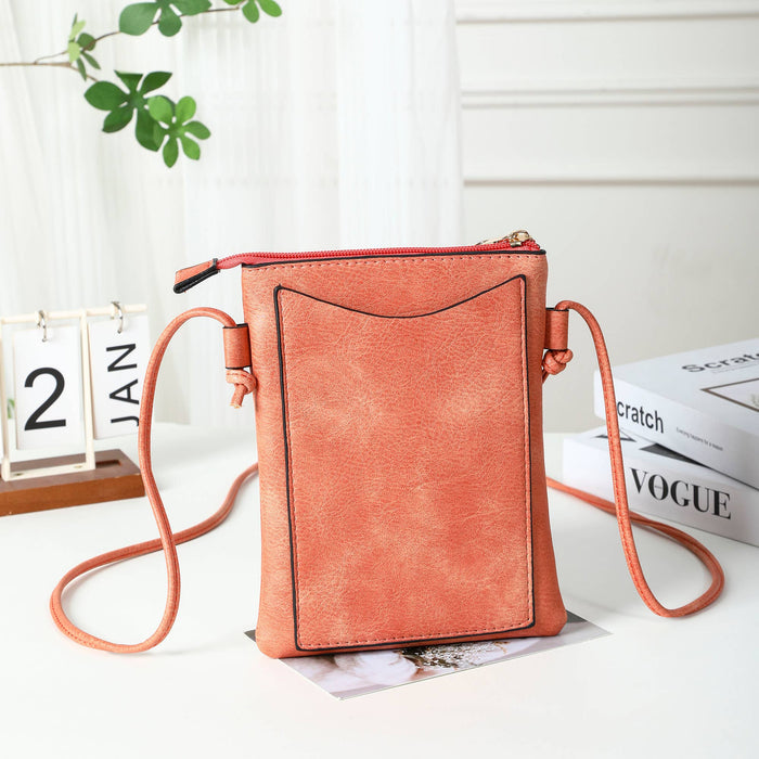 Shine Mark Accessories - Coral - Hibiscus Lacer cut crossbody cellphone bag