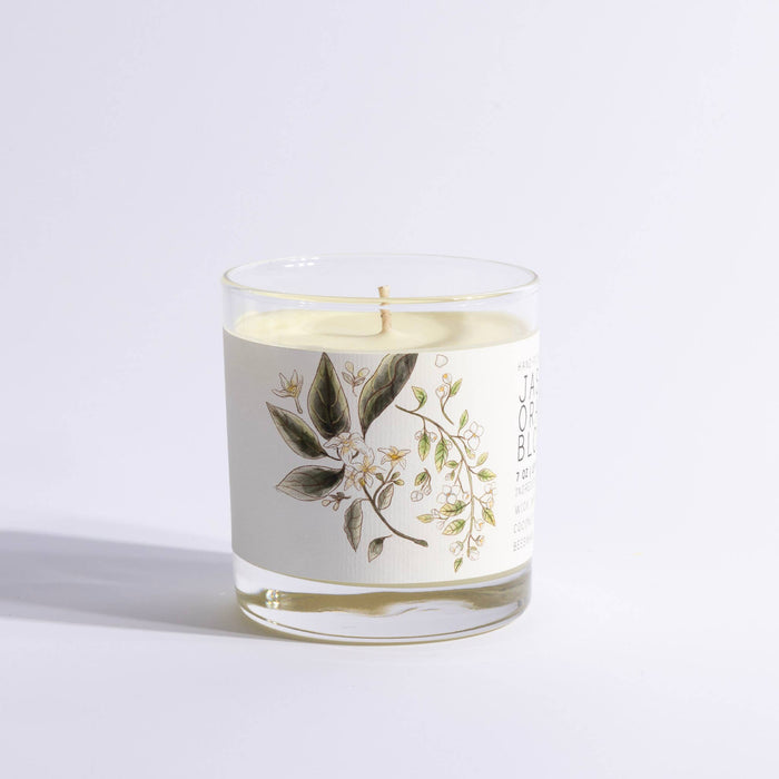 Just Bee - Jasmine and Orange Blossom Candle  - Just Bee Candles: 7 oz (up to 40 hrs of clean burning)