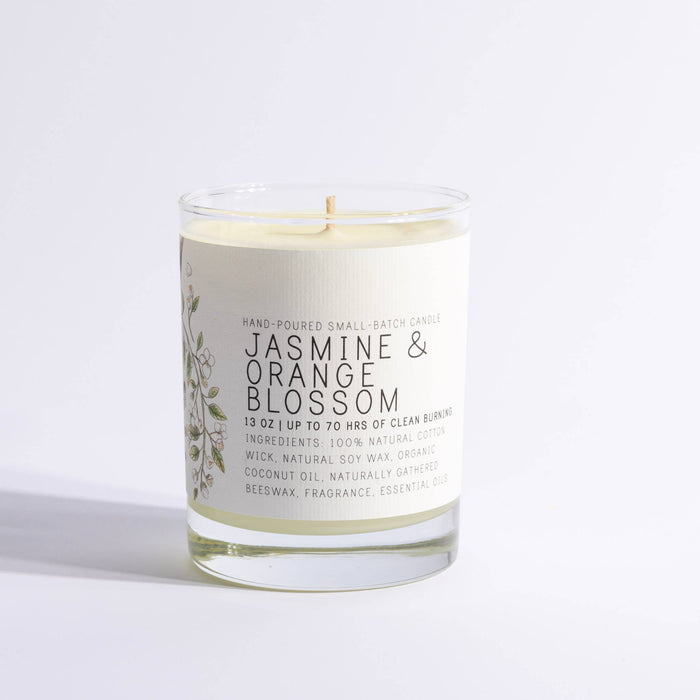 Just Bee - Jasmine and Orange Blossom Candle  - Just Bee Candles: 7 oz (up to 40 hrs of clean burning)