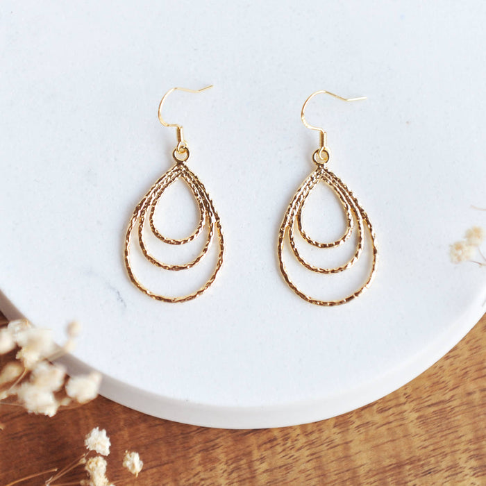 Oh So Lovely - DANIELLA Water Drop Charm Earrings