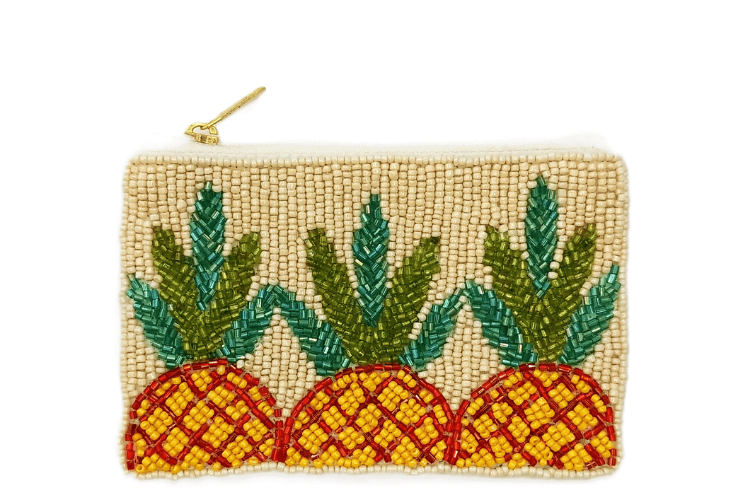 Nima Accessories Inc - Ladies Fully Beaded Pineapple Themed Coin Purse