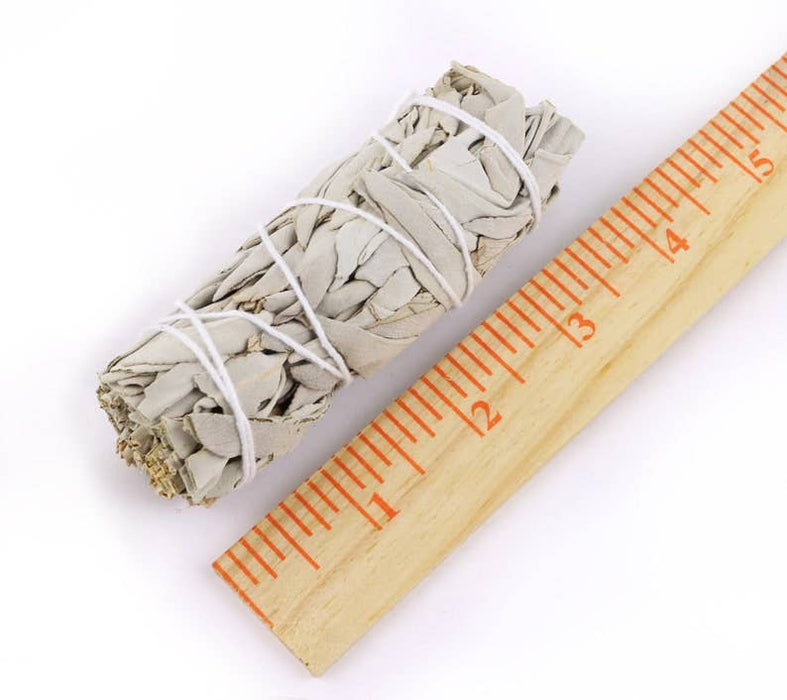4” California White Sage Smudge Stick Bundle – Organic Cleansing & Purification