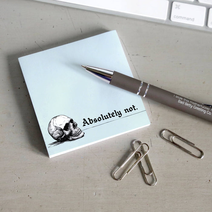 Bad Betty Greeting Co. - Absolutely Not - Funny Sarcastic Sticky Note Pad