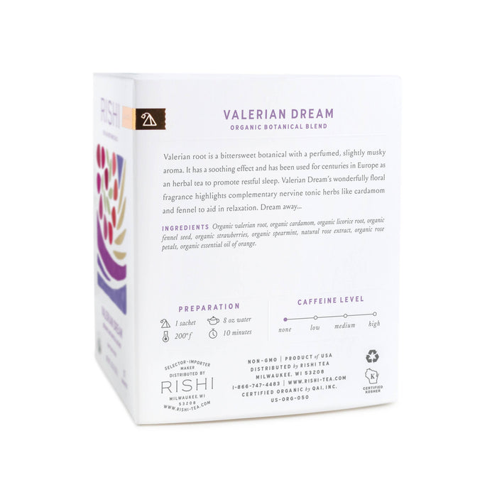 Rishi Tea & Botanicals - Valerian Dream Organic Herbal Tea Sachets