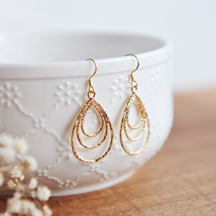 Oh So Lovely - DANIELLA Water Drop Charm Earrings