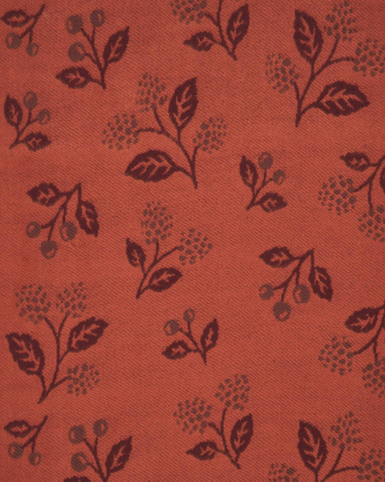 Fable England Blackberry Reversible Burgundy Scarf | Long Jacquard Scarf