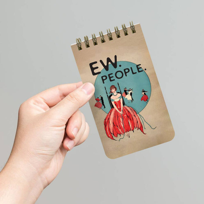 Bad Betty Greeting Co. - Ew, People - Funny 3x5 Spiral Memo Notepad