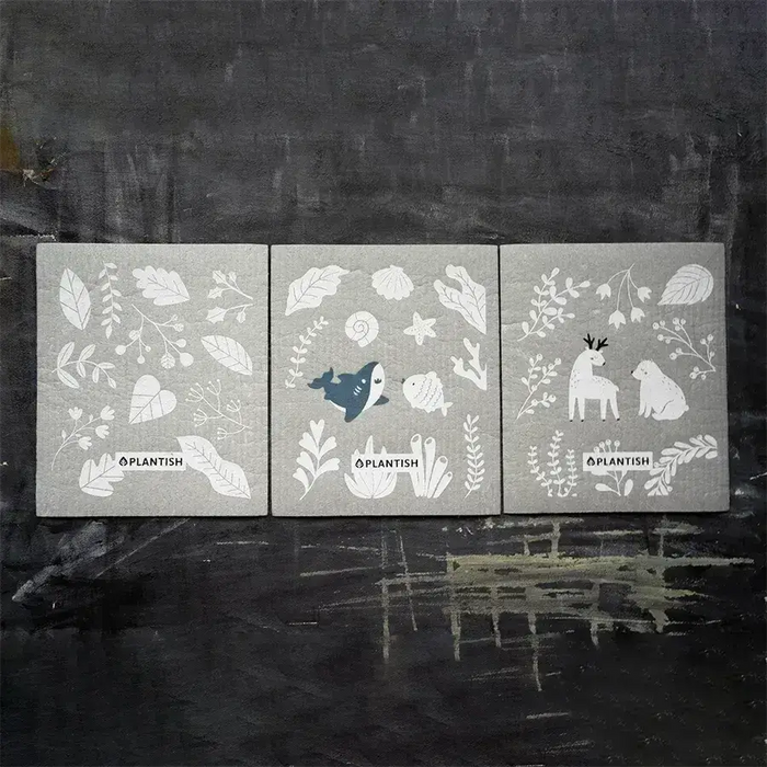 Plantish - Deer Bear - Swedish Sponge Cloth