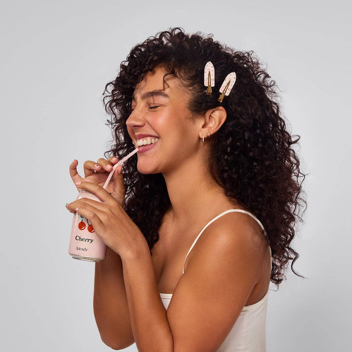 Kitsch Secure Hair Clips – 4-Pack Creaseless Hold in Cherry Print