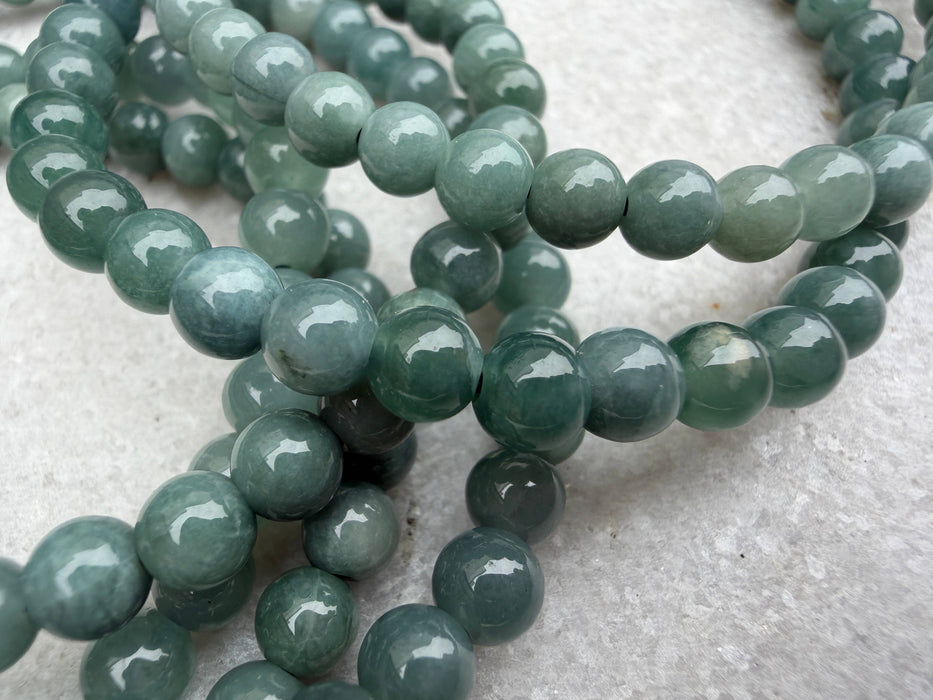 KayleeNYC - Natural 4mm Guatemala Jade Stretch Bracelets