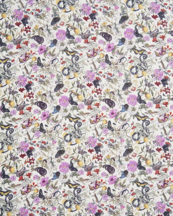 Elegant Floral Engraved Scarf – Lightweight Cream Long Wrap with Vintage Botanical Print | UK-Inspired Fashion Accessory