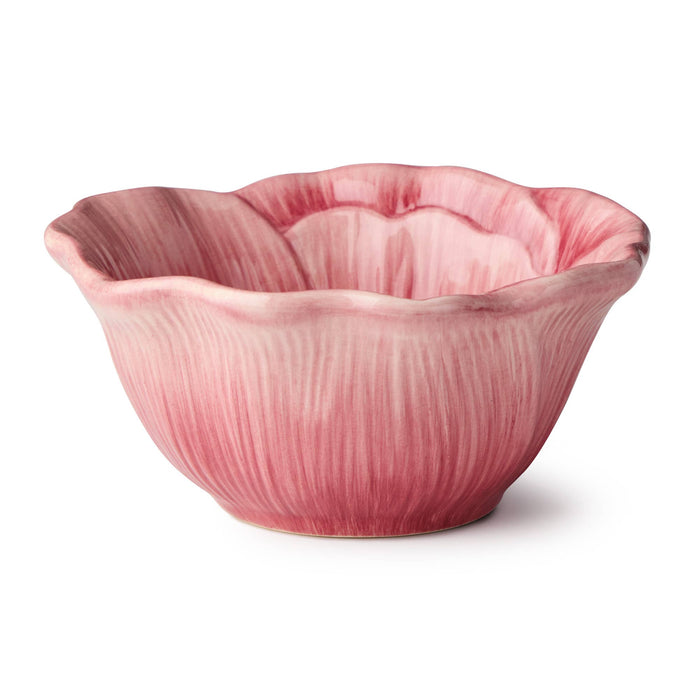 Wildflowers 3D Sculpted Ceramic Bowl in Deep Pink | Floral Ice Cream & Snack Bowl | Unique Aesthetic Kitchen Gift