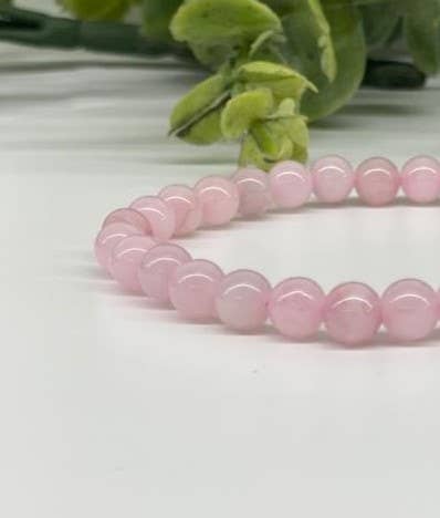 Meraki Gemstones - Rose Quartz Stretchable Bracelet 6mm Beads: Bracelets Only