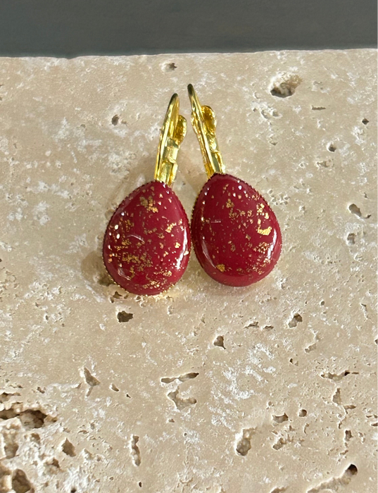 Lala Terre Teardrop earrings - Burgandy