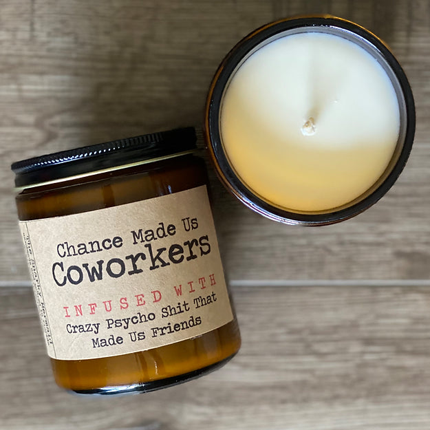 Chance Made Us Coworkers Candle - Caramel & Vanilla Bean Scent