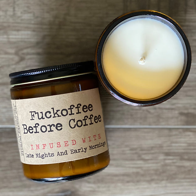 Fuckoffee Before Coffee Candle - Almond & Warm Cookie Scent