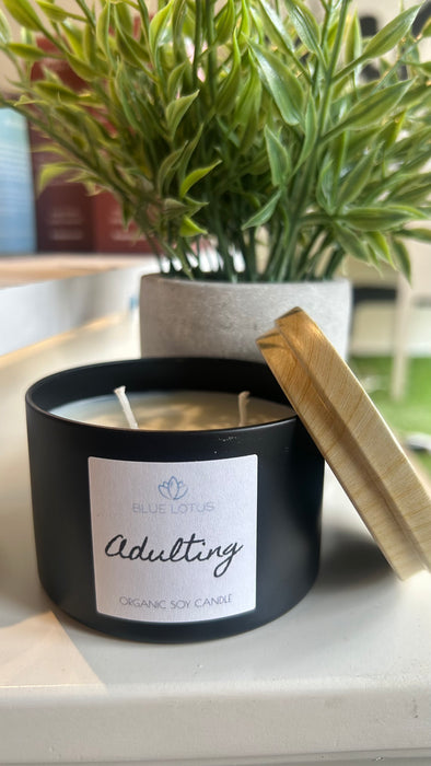 Blue Lotus Candle (6 oz) - Adulting (Fresh Linen)
