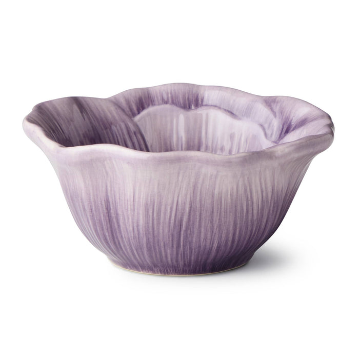 Wildflowers 3D Sculpted Ceramic Bowl in Purple | Floral Ice Cream & Snack Bowl | Unique Aesthetic Kitchen Gift