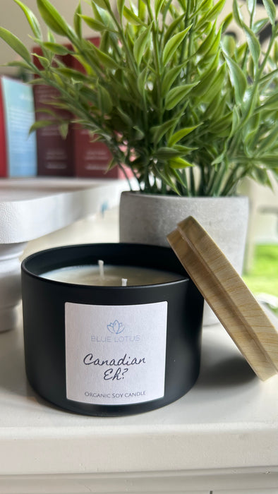Blue Lotus Candle (6 oz) - Canadian Eh? (Maple & Hazelnut Scent)