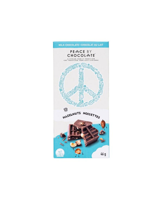 Peace Bar Milk Chocolate with Hazelnuts By Peace By Chocolate