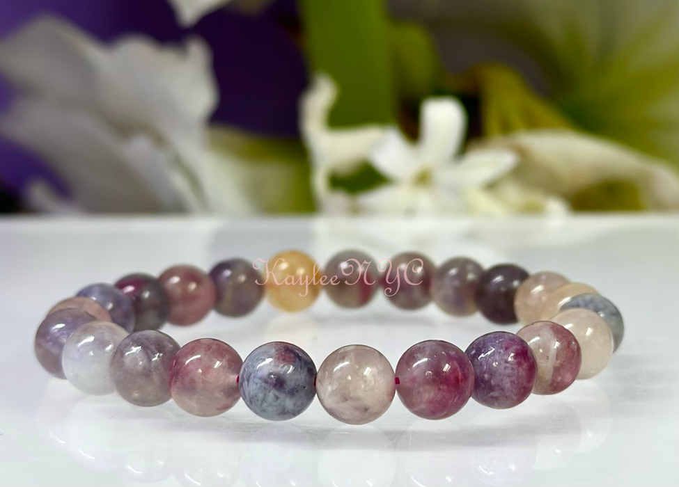 KayleeNYC - 8mm Natural Unicorn Stone Crystal Healing Stretch Bracelet