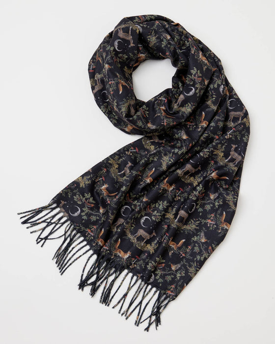 Fable England A Night’s Tale Midnight Woodland Scarf | Soft Winter Scarf