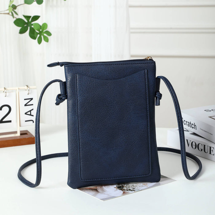 Shine Mark Accessories - Navy - Floral Lacer cut crossbody cellphone bag