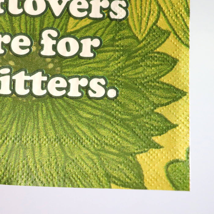 Bad Betty Greeting Co. - Leftovers Are for Quitters - Funny Retro Cocktail Napkins