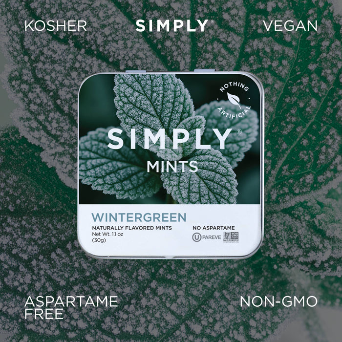 Wintergreen Simply Mints – Naturally Flavored Breath Mints | No Aspartame