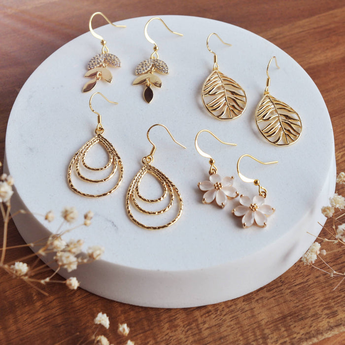 Oh So Lovely - DANIELLA Water Drop Charm Earrings