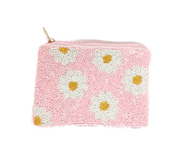 Nima Accessories Inc - Ladies Flower Themed Beaded Coin Purse