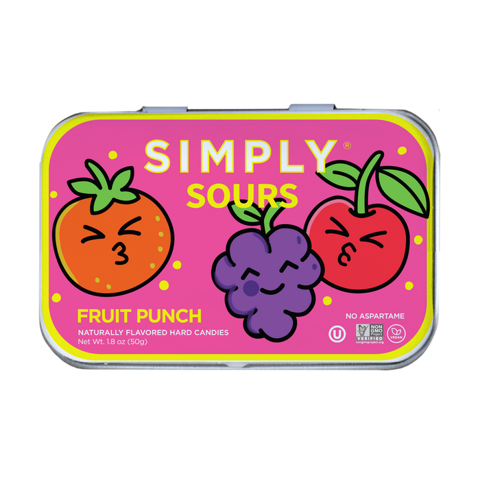 Fruit Punch Simply Sours – Naturally Flavored Sour Candy | No Aspartame, Vegan