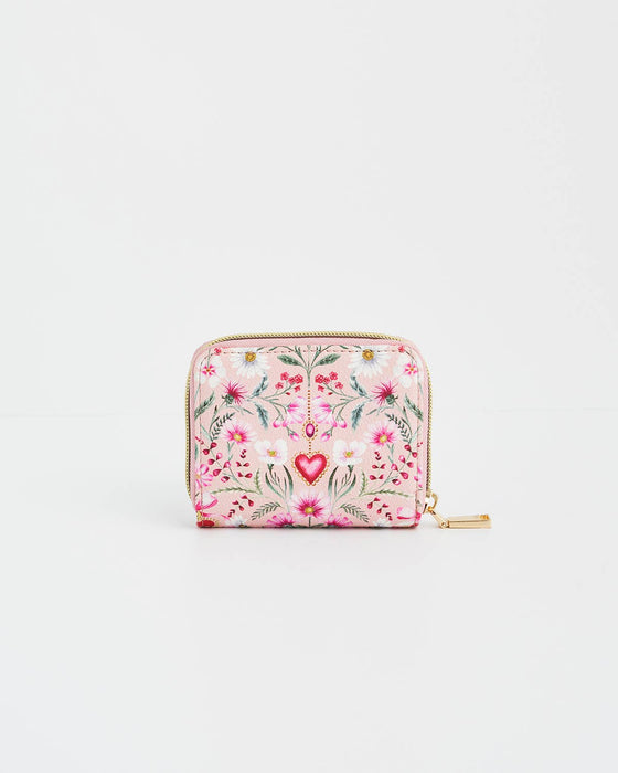 Fable England UK - Floral Heart Pink Purse