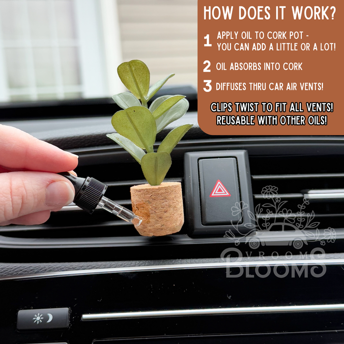 Vroom Blooms - Pink Poppies Vent Clip Car Air Freshener Diffuser (Reusable): *Bahama Mama*
