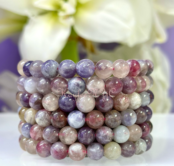 KayleeNYC - 8mm Natural Unicorn Stone Crystal Healing Stretch Bracelet