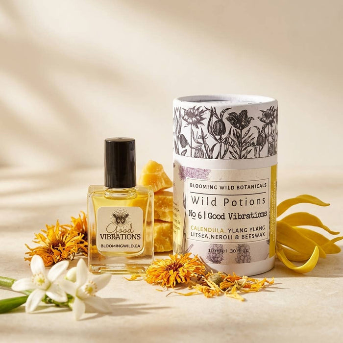 Blooming Wild Botanicals - Good Vibrations Aromatherapy Potion Roll-0n | Joy + Uplift